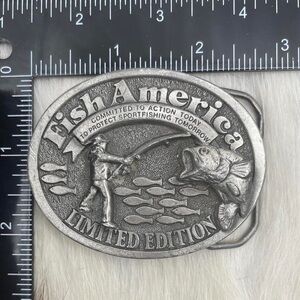Limited Edition fish America bass belt buckle